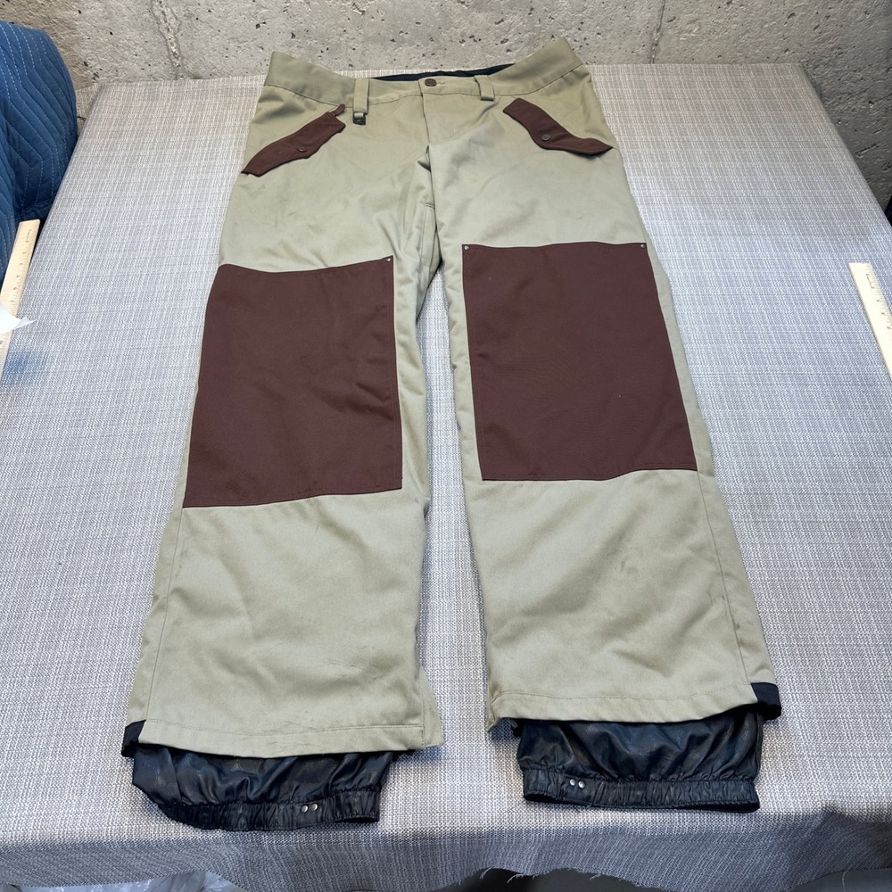 Adidas Snowboarding Pants Mens XL Tan Brown Insulated Ski Snow Reinforced *